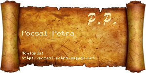 Pocsai Petra névjegykártya